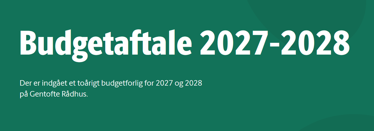 Budgetaftale 2027-2028 Gentofte Kommune